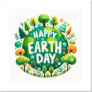 Happy Earth day Posters and Art